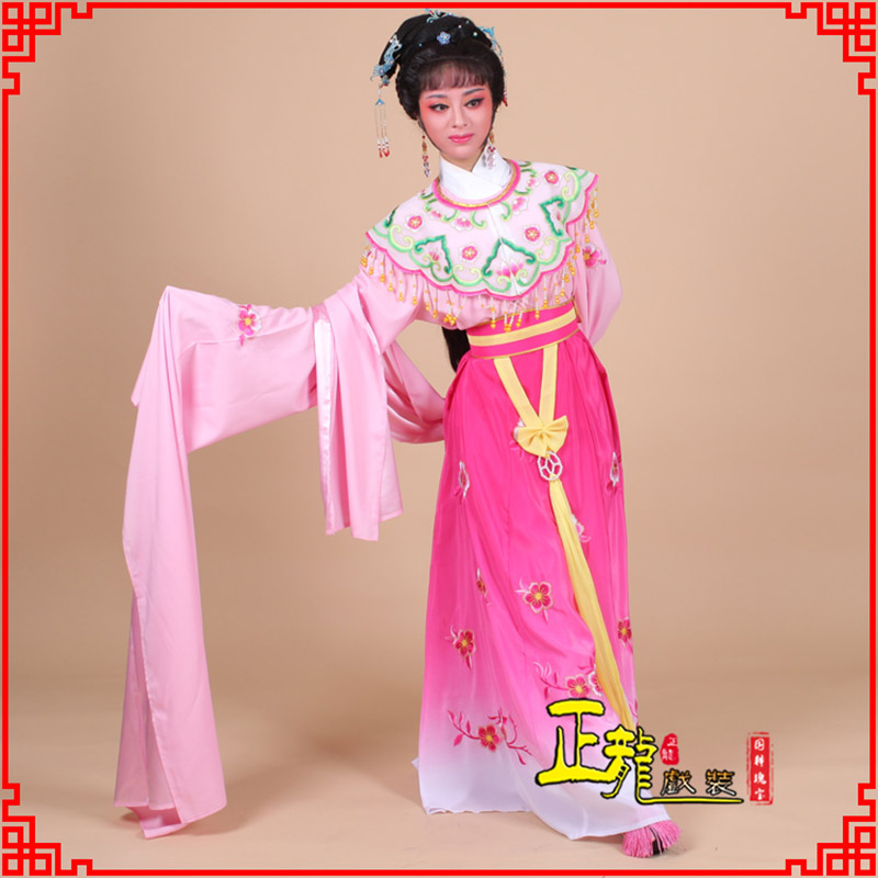 井冈山水袖青衣练功花旦服 梅花古装衣